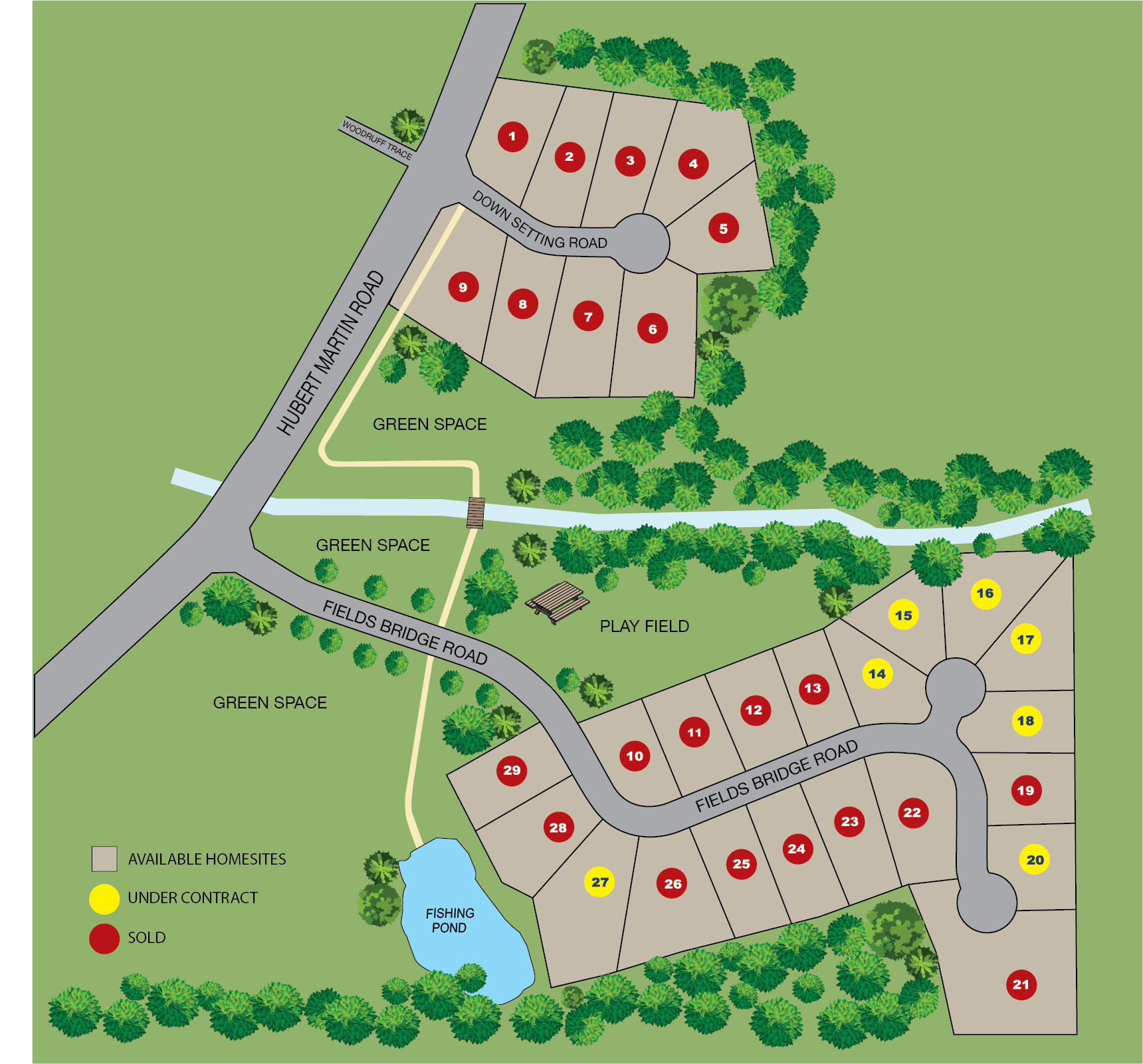 Fields Bridge Site Plan SOLDS - New Homes Division