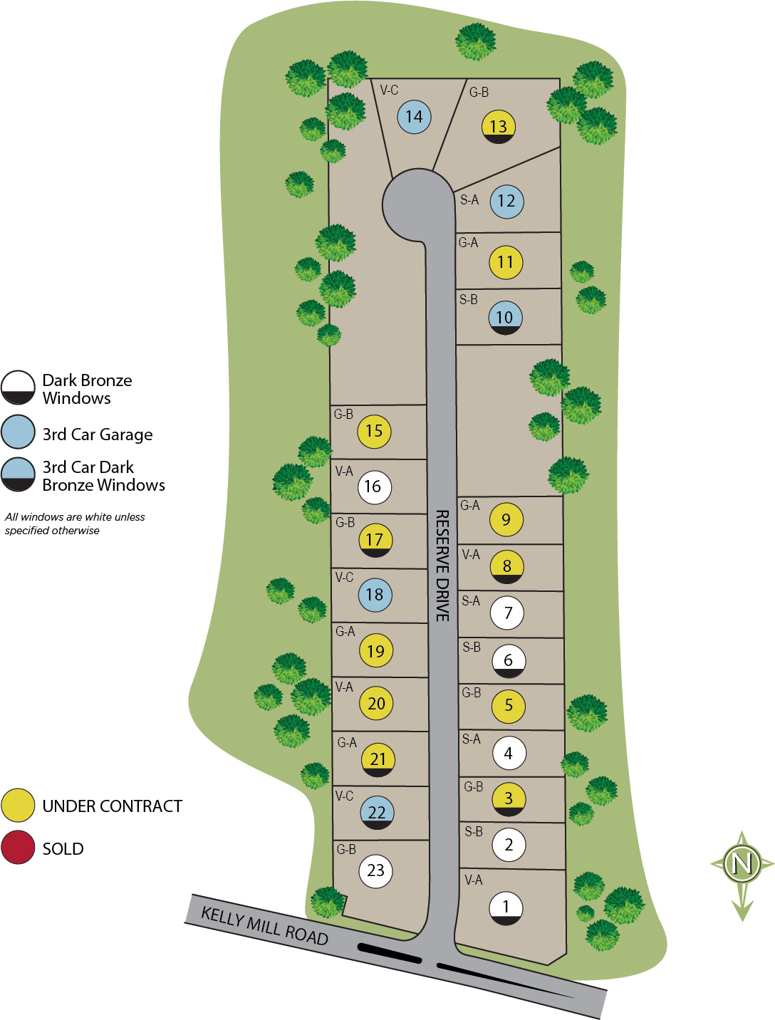 Kelly Mill Site Plan SOLDS - New Homes Division