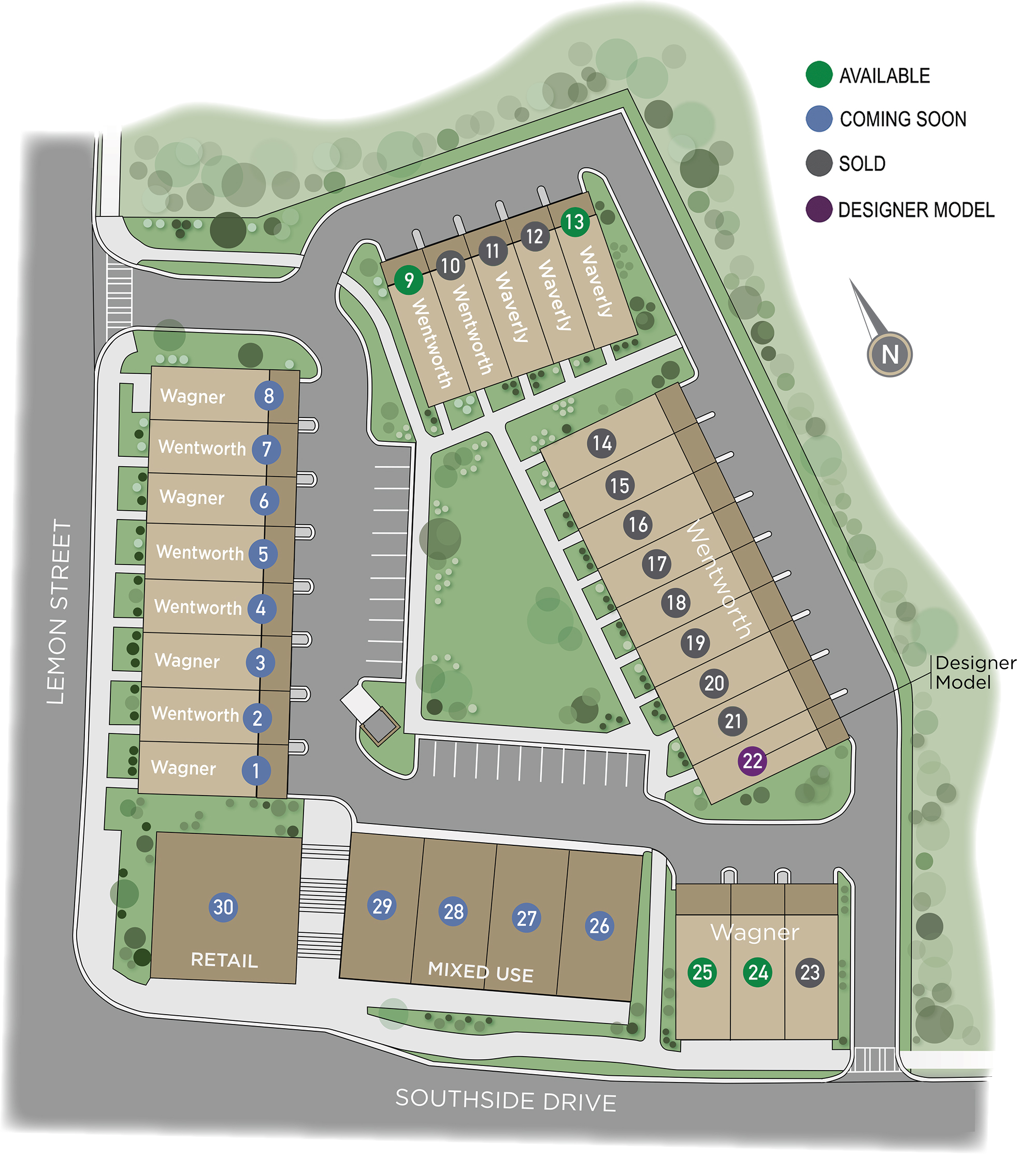 Heritage at Acworth site map New Homes Division
