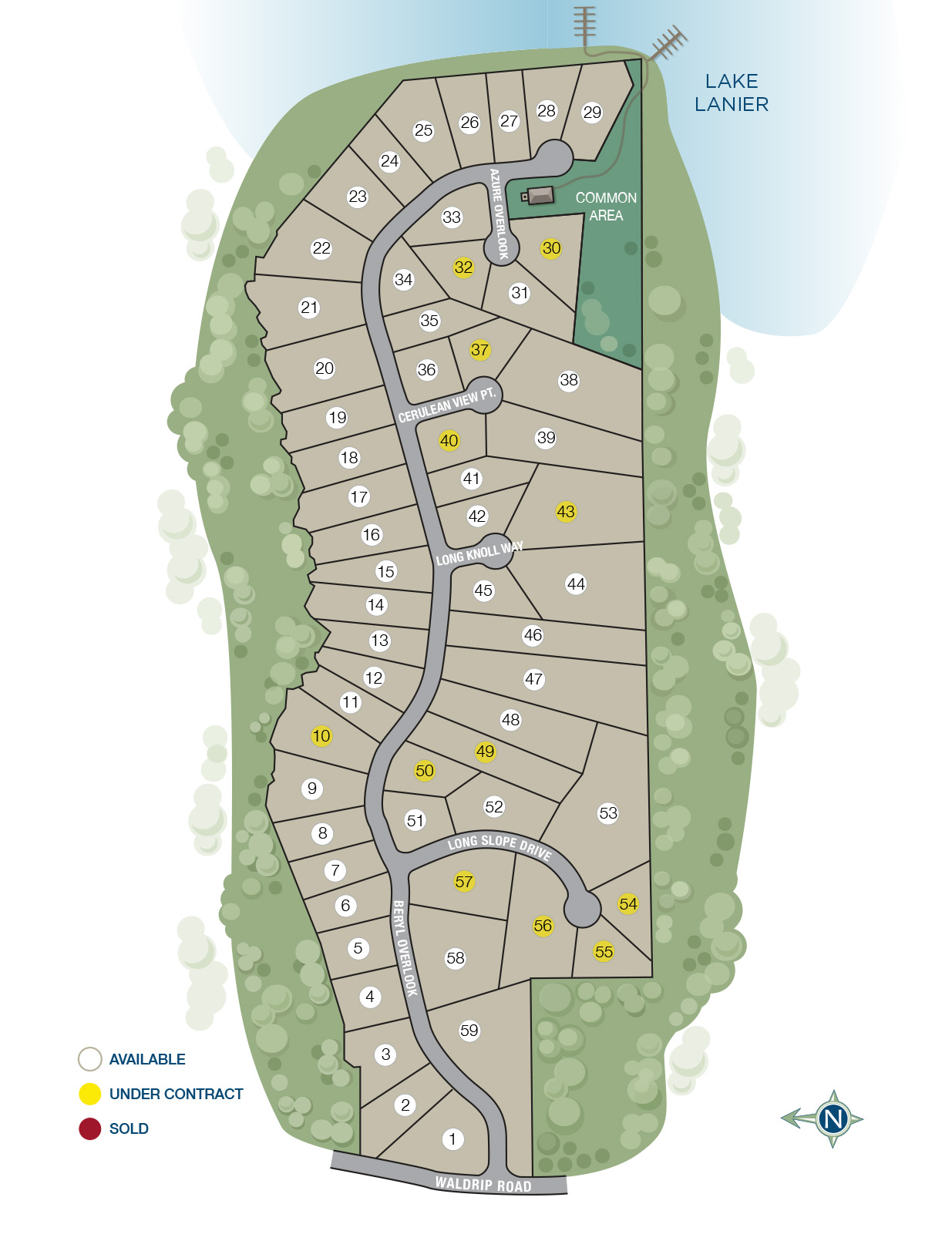 Long Hollow Site Plan Vert Solds - New Homes Division